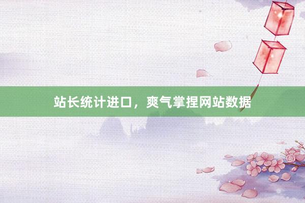 站长统计进口，爽气掌捏网站数据